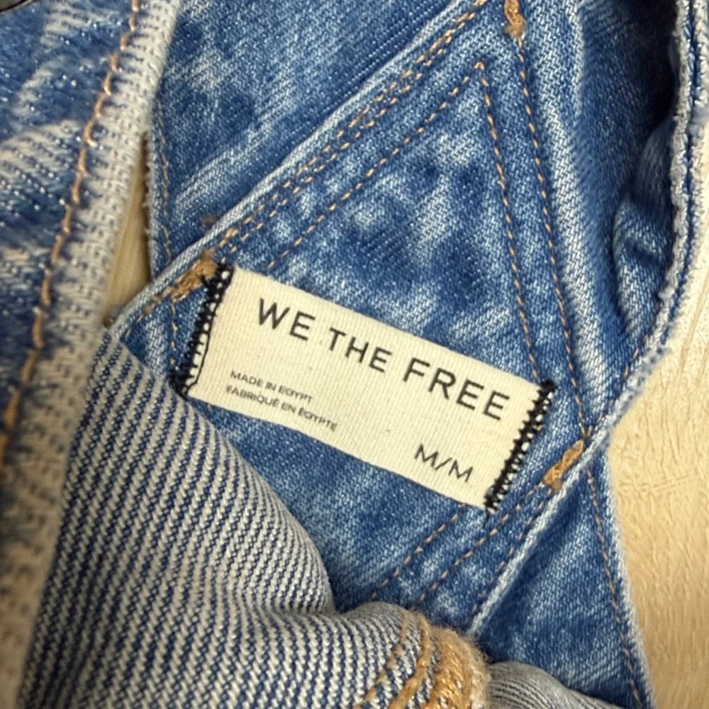 We The Free Good Luck Denim Square Neck Barrel Leg Overalls, SIZE MEDIUM - Picture 7 of 10